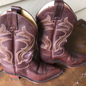 Justin Leather cowboy boots, size 5